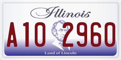 IL license plate A102960