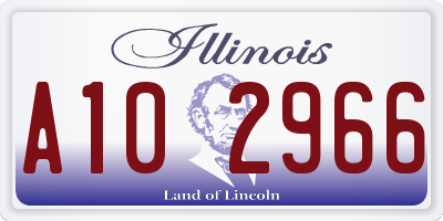 IL license plate A102966