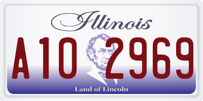 IL license plate A102969