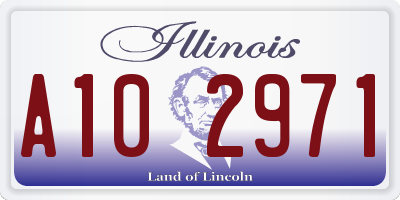 IL license plate A102971