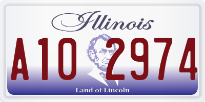 IL license plate A102974