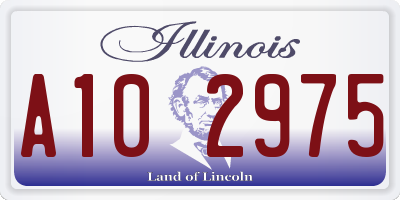 IL license plate A102975