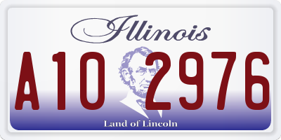 IL license plate A102976