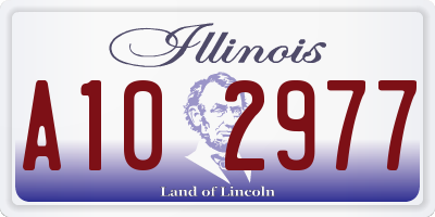 IL license plate A102977