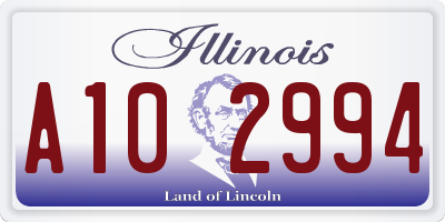 IL license plate A102994