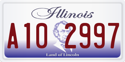 IL license plate A102997