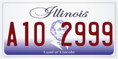 IL license plate A102999