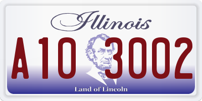 IL license plate A103002