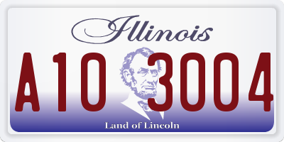 IL license plate A103004