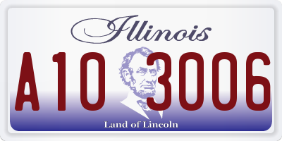 IL license plate A103006