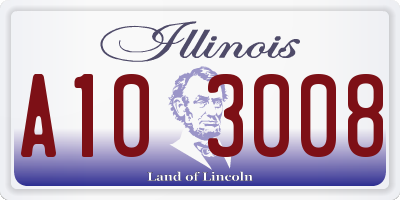 IL license plate A103008