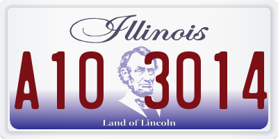 IL license plate A103014