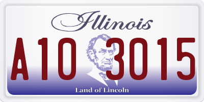 IL license plate A103015