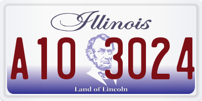 IL license plate A103024