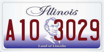 IL license plate A103029