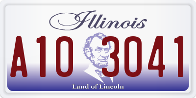 IL license plate A103041