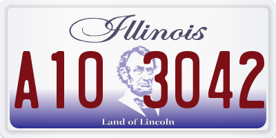 IL license plate A103042