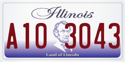 IL license plate A103043