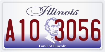IL license plate A103056