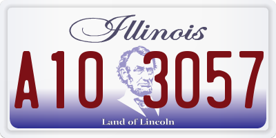 IL license plate A103057