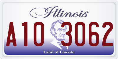 IL license plate A103062