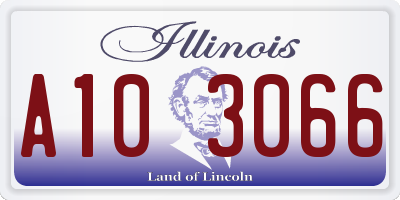 IL license plate A103066