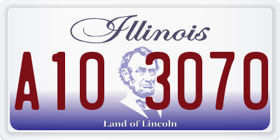 IL license plate A103070