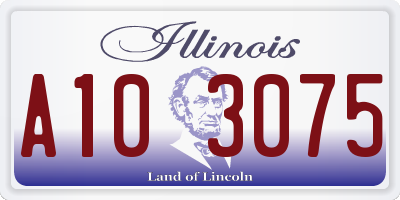 IL license plate A103075