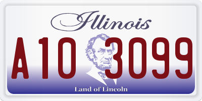 IL license plate A103099