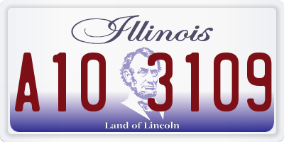 IL license plate A103109