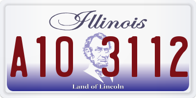 IL license plate A103112