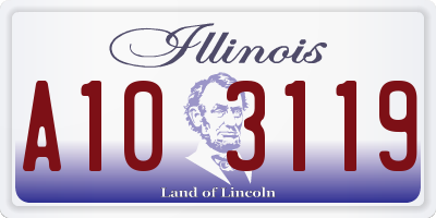 IL license plate A103119