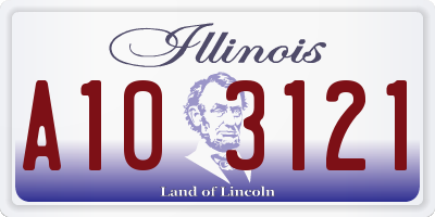 IL license plate A103121