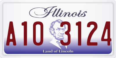 IL license plate A103124