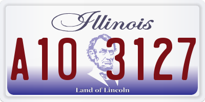 IL license plate A103127