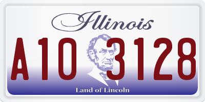 IL license plate A103128