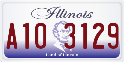 IL license plate A103129