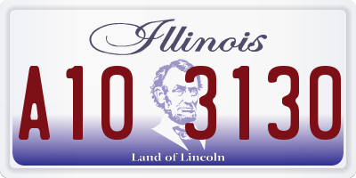 IL license plate A103130