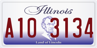 IL license plate A103134