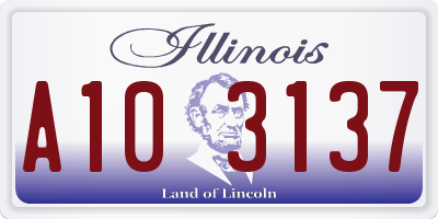 IL license plate A103137