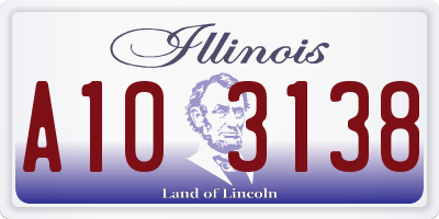 IL license plate A103138