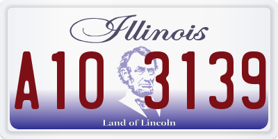 IL license plate A103139