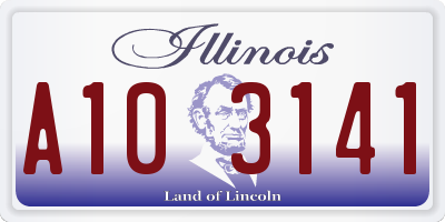 IL license plate A103141