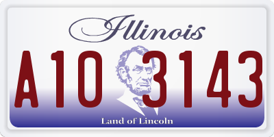 IL license plate A103143