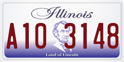 IL license plate A103148