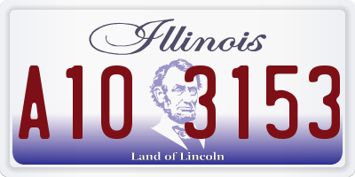 IL license plate A103153