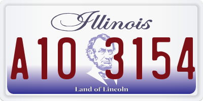 IL license plate A103154