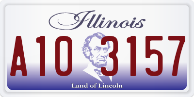 IL license plate A103157
