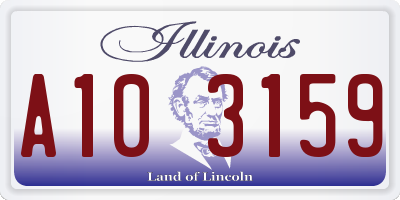 IL license plate A103159