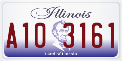IL license plate A103161